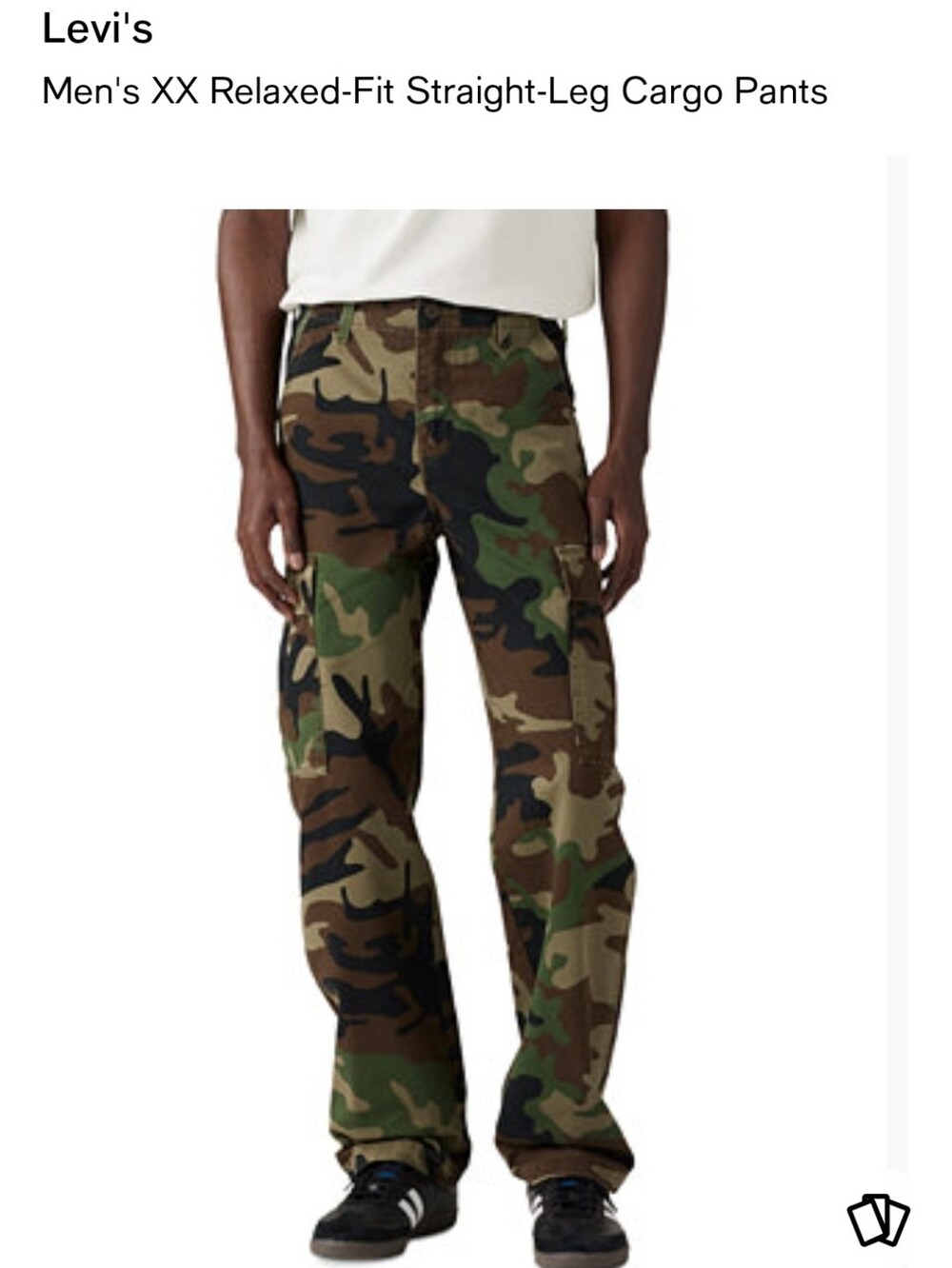 Levi's Men's Camo Cargo Pants in Green/Brown Camo